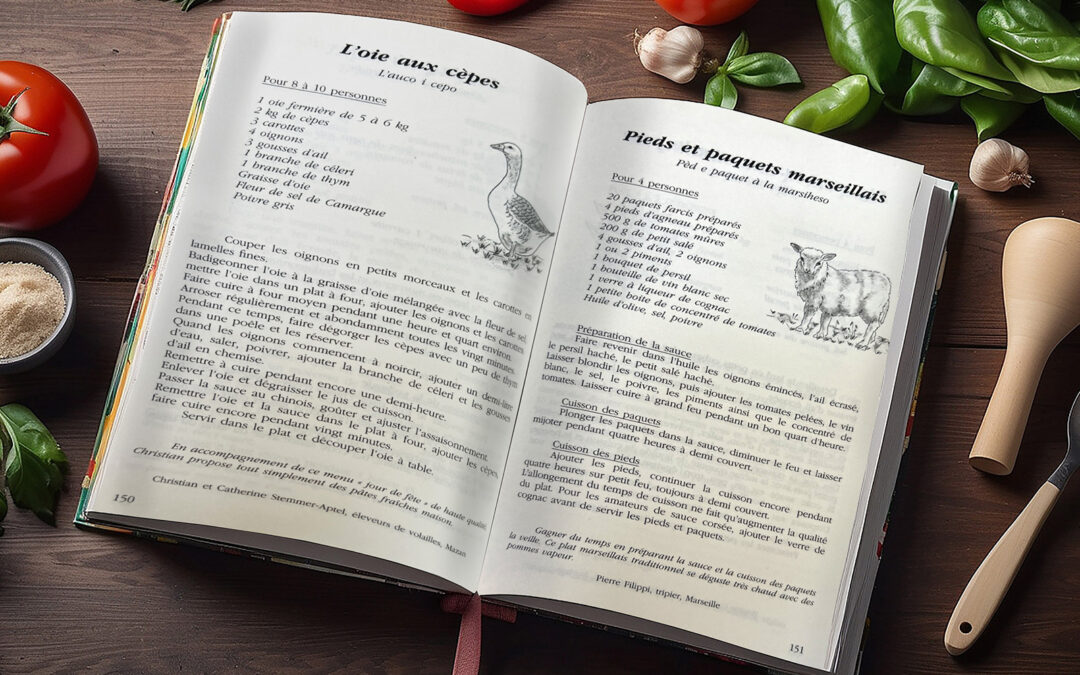 Pages intérieurs du livre : recettes provençales