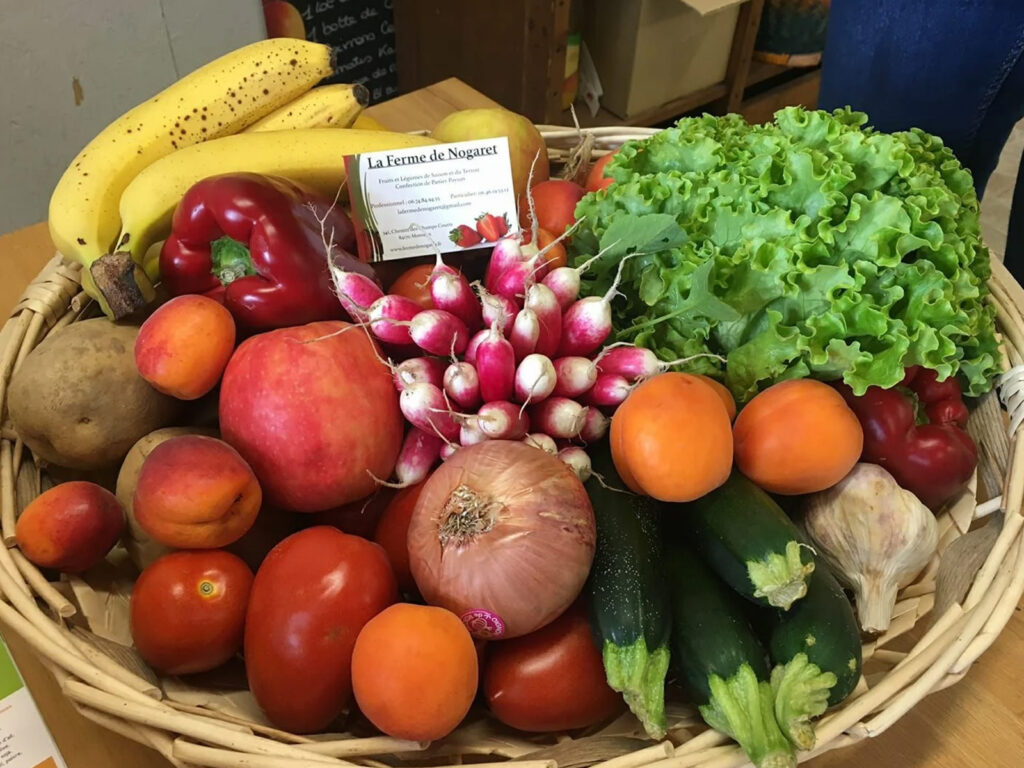 panier fruits et legumes de la ferme de nogaret