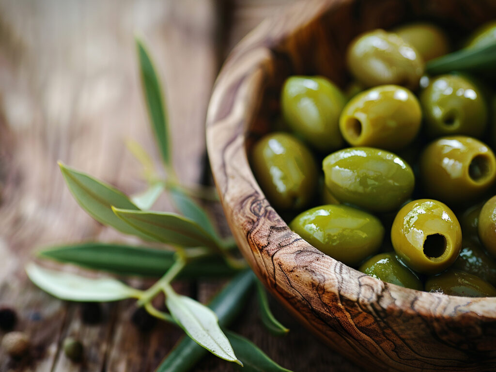 Olives vertes cassées